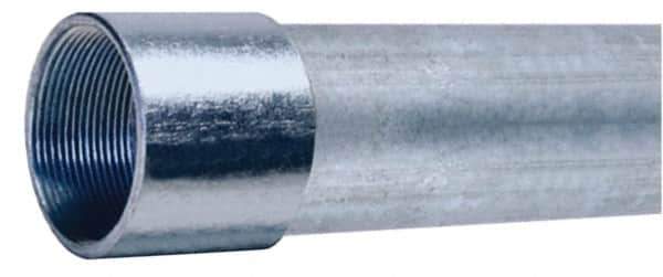 Made in USA - 2" Trade Size, 10' Long, Rigid Conduit - Steel, 2" ID - Apex Tool & Supply