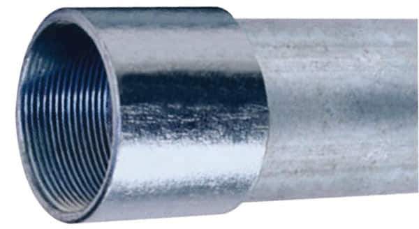 Made in USA - 3" Trade Size, 10' Long, Rigid Conduit - Steel, 3" ID - Apex Tool & Supply