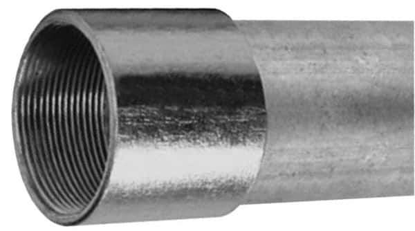 Made in USA - 3-1/2" Trade Size, 10' Long, Rigid Conduit - Steel, 3-1/2" ID - Apex Tool & Supply
