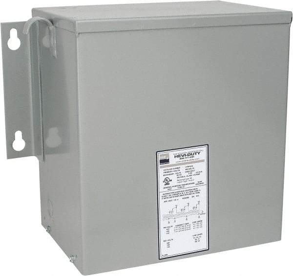 Sola/Hevi-Duty - 3 Phase, 480 Volt Input, 120 Volt Output, 60 Hz, 6 kVA, General Purpose Transformer - 4, 12, 3R, 4X NEMA Rating, 239°F Temp Rise, 16 Inch Wide x 9 Inch Deep x 13 Inch High, Indoor, Outdoor, Wall Mount - Apex Tool & Supply