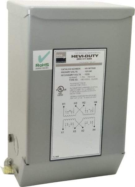 Sola/Hevi-Duty - 120/240 Input Volt, 12/24 Output Volt, 60 Hz, Buck Boost Transformer - 1 Phase, 6 Inch Wide x 5 Inch Deep x 10 Inch High, cULus Listed E77014 - Apex Tool & Supply