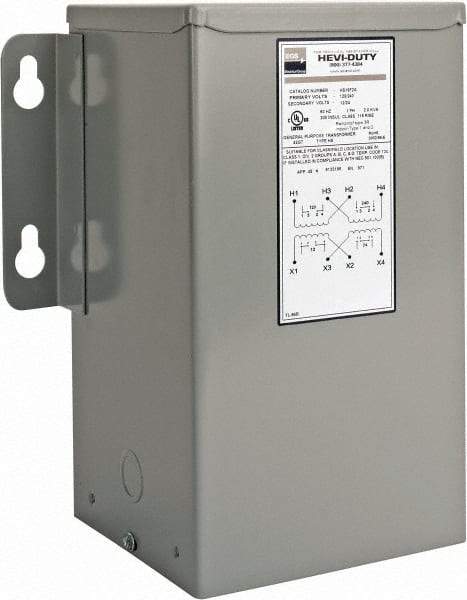 Sola/Hevi-Duty - 120/240 Input Volt, 12/24 Output Volt, 60 Hz, Buck Boost Transformer - 1 Phase, 10 Inch Wide x 7 Inch Deep x 12 Inch High, cULus Listed E77014 - Apex Tool & Supply