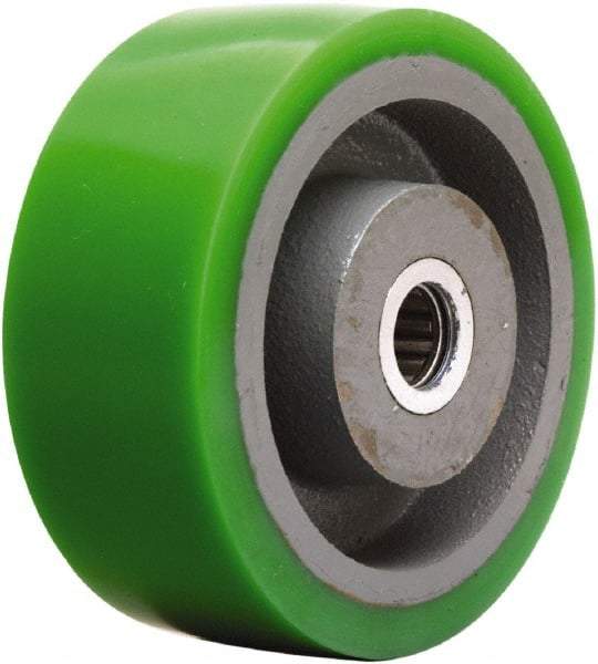 Hamilton - 5 Inch Diameter x 2 Inch Wide, Polyurethane on Cast Iron Caster Wheel - 1,050 Lb. Capacity, 2-1/4 Inch Hub Length, 5/8 Inch Axle Diameter, Straight Roller Bearing - Apex Tool & Supply