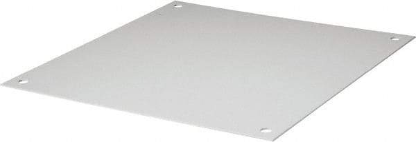 Wiegmann - 17" OAW x 17" OAH Powder Coat Finish Electrical Enclosure Back Panel - 20" x 20" Box, 14 Gauge Steel, Use with B202007CH/B202009CH/LOH202008/N12202006/N12202008/N12202010/RHC202008/WA202006FM - Apex Tool & Supply