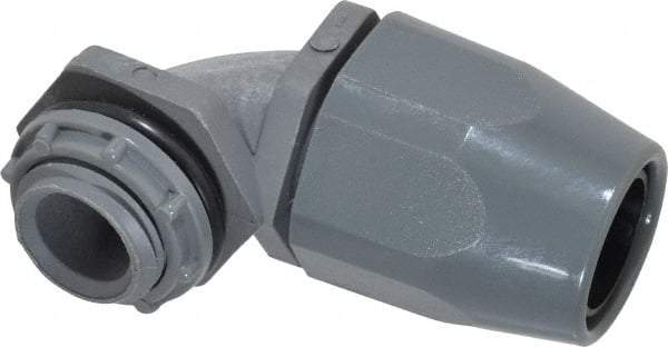 Thomas & Betts - 3/8" Trade, Thermoplastic Threaded Angled Liquidtight Conduit Connector - Insulated - Apex Tool & Supply