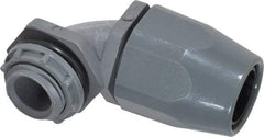 Thomas & Betts - 3/8" Trade, Thermoplastic Threaded Angled Liquidtight Conduit Connector - Insulated - Apex Tool & Supply