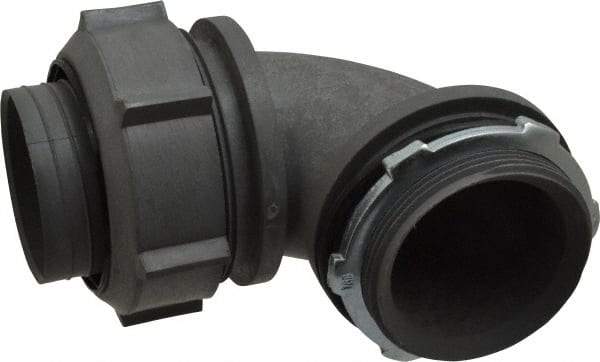 Thomas & Betts - 2" Trade, Thermoplastic Threaded Angled Liquidtight Conduit Connector - Insulated - Apex Tool & Supply