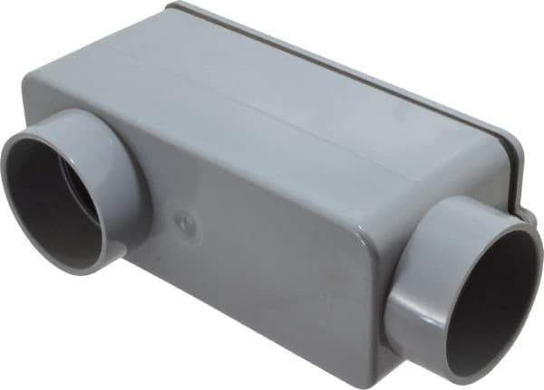 Thomas & Betts - LB Body, 2" Trade, IMC, Rigid PVC Conduit Body - Oval, 9-31/32" OAL, 63 cc Capacity - Apex Tool & Supply