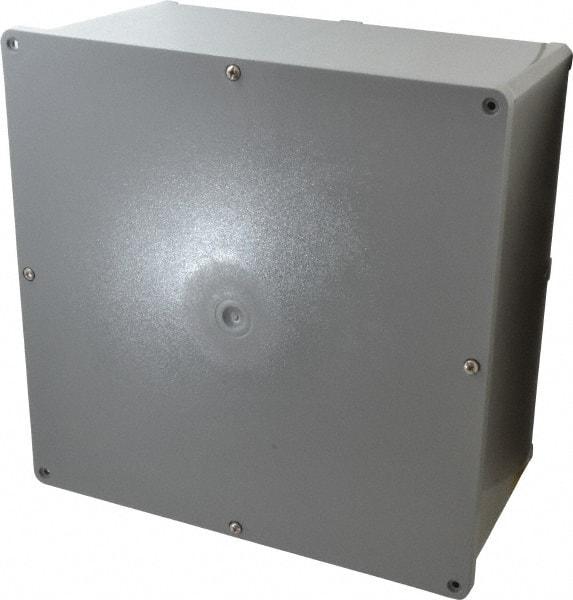 Thomas & Betts - Thermoplastic Junction Box Enclosure Screw Flat Cover - NEMA 4, 4X, 12" Wide x 12" High x 6" Deep, Corrosion Resistant - Apex Tool & Supply