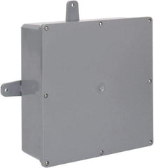 Thomas & Betts - Thermoplastic Junction Box Enclosure Screw Flat Cover - NEMA 4, 4X, 12" Wide x 12" High x 4" Deep, Corrosion Resistant - Apex Tool & Supply