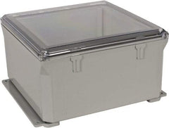 Thomas & Betts - Polycarbonate Standard Enclosure Hinge Flat Cover - NEMA 1, 2, 3, 4, 12, 3S, 3SX, 3X, 4X, 12" Wide x 12" High x 6" Deep, Impact Resistant - Apex Tool & Supply