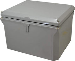 Thomas & Betts - Polycarbonate Standard Enclosure Hinge Flat Cover - NEMA 1, 2, 3, 4, 12, 3S, 3SX, 3X, 4X, 8" Wide x 10" High x 6" Deep, Impact Resistant - Apex Tool & Supply