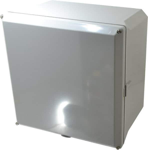 Thomas & Betts - Polycarbonate Standard Enclosure Screw Flat Cover - NEMA 1, 2, 3, 4, 12, 3S, 3SX, 3X, 4X, 10" Wide x 10" High x 6" Deep, Impact Resistant - Apex Tool & Supply