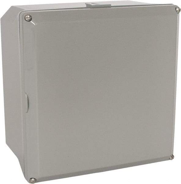 Thomas & Betts - Polycarbonate Standard Enclosure Screw Flat Cover - NEMA 1, 2, 3, 4, 12, 3S, 3SX, 3X, 4X, 8" Wide x 8" High x 4" Deep, Impact Resistant - Apex Tool & Supply