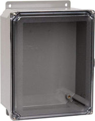 Thomas & Betts - Polycarbonate Standard Enclosure Screw Flat Cover - NEMA 1, 2, 3, 4, 12, 3S, 3SX, 3X, 4X, 8" Wide x 10" High x 4" Deep, Impact Resistant - Apex Tool & Supply