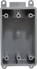 Thomas & Betts - 1 Gang, (1) 3/4" Knockout, PVC Rectangle Junction Box - 144.78mm Overall Height x 71.1mm Overall Width x 61.5mm Overall Depth, Weather Resistant - Apex Tool & Supply