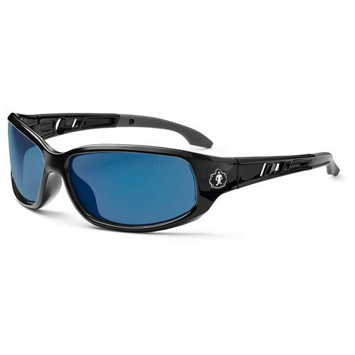 Valkyrie Blue Mirror Lens Black Safety Glasses - Apex Tool & Supply