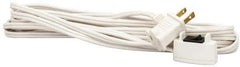 Southwire - 15', 16/2 Gauge/Conductors, White Indoor Extension Cord - 1 Receptacle, 10 Amps, UL SPT-2, NEMA 1-15P - Apex Tool & Supply