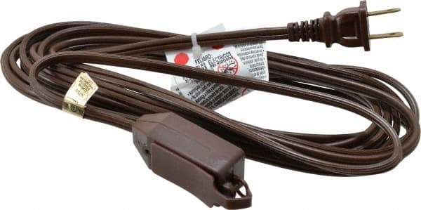 Southwire - 15', 16/2 Gauge/Conductors, Brown Indoor Extension Cord - 1 Receptacle, 13 Amps, 125 VAC, UL SPT-2, NEMA 1-15P, 1-15R x 3 - Apex Tool & Supply