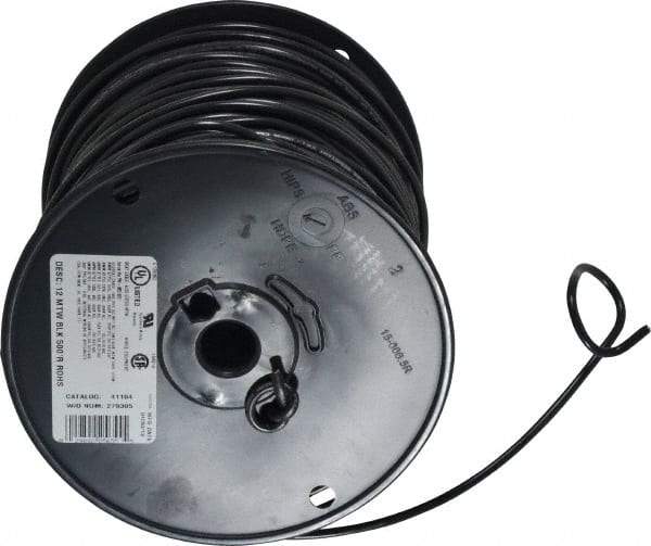 Southwire - 12 AWG, 65 Strand, Black Machine Tool Wire - PVC, Acid, Moisture and Oil Resistant, 500 Ft. Long - Apex Tool & Supply