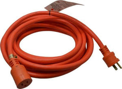 Southwire - 25', 14/3 Gauge/Conductors, Black Indoor & Outdoor Extension Cord - 1 Receptacle, 15 Amps, 125 VAC, UL SJTOW, NEMA 5-15P, 5-15R - Apex Tool & Supply