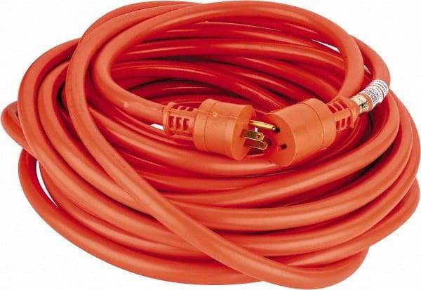 Southwire - 50', 12/3 Gauge/Conductors, Orange Indoor & Outdoor Extension Cord - 1 Receptacle, 15 Amps, 125 VAC, UL STW, NEMA 5-15P, 5-15R - Apex Tool & Supply