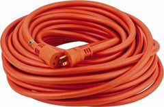Southwire - 100', 12/3 Gauge/Conductors, Orange Indoor & Outdoor Extension Cord - 1 Receptacle, 15 Amps, 125 VAC, UL STW, NEMA 5-15P, 5-15R - Apex Tool & Supply