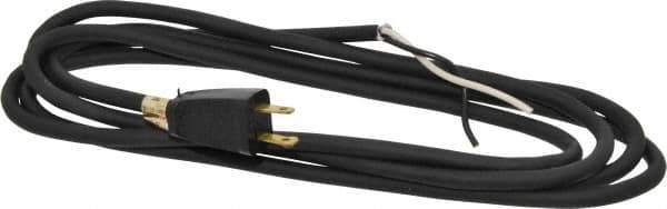 Southwire - 9', 16/2 Gauge/Conductors, Black Outdoor Replacement Cord - 1 Receptacle, 13 Amps, 125 VAC, UL SJEOOW, NEMA 1-15P - Apex Tool & Supply
