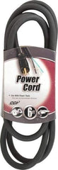 Southwire - 6', 14/3 Gauge/Conductors, Black Outdoor Replacement Cord - 1 Receptacle, 15 Amps, 125 VAC, UL SJEOOW, NEMA 5-15P - Apex Tool & Supply