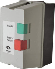 Springer - 32 Amp, 120 Coil VAC, 60 Hz, Nonreversible Enclosed IEC Motor Starter - Pushbutton Start Stop, 3 Phase Hp: 10 at 230 Volt, 20 at 460 Volt, 25 at 575 Volt - Apex Tool & Supply