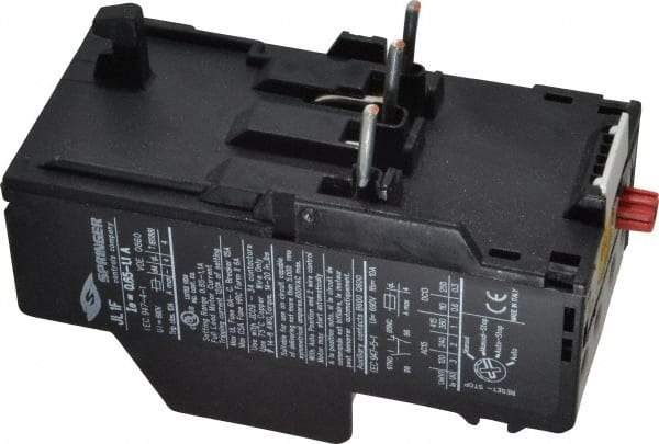 Springer - 0.65 to 1.1 Amp, IEC Overload Relay - Trip Class 10, For Use with 9-32A JC Contactors - Apex Tool & Supply