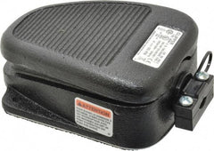 LINEMASTER - 1 Treadle, 20 Amp, 1 hp, Momentary (MO), SPDT, Electric Foot Switch - 1 NEMA Rated, IP20, Cast Iron, 4-1/2" Long x 3-1/2" Wide x 1-3/4" High - Apex Tool & Supply