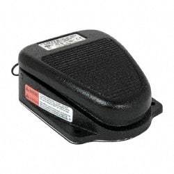 LINEMASTER - 1 Treadle, 15 Amp, 1/2 hp, Momentary (MO), DPDT, Electric Foot Switch - 1 NEMA Rated, IP20, Cast Iron, 4-1/2" Long x 3-1/2" Wide x 1-3/4" High - Apex Tool & Supply