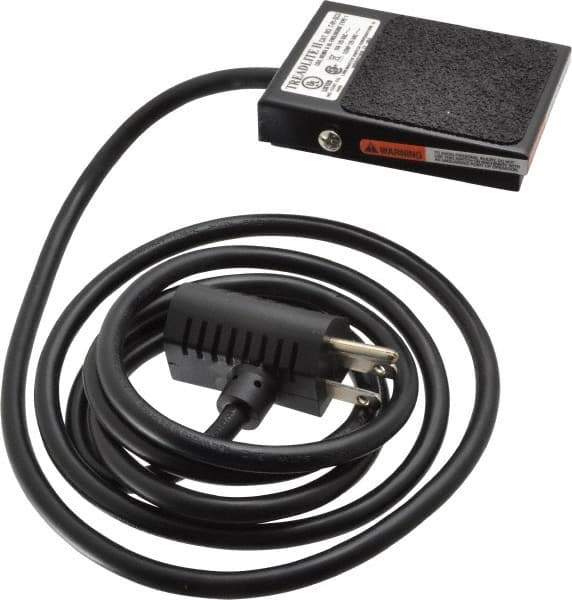 LINEMASTER - 1 Treadle, 10 Amp, 1/2 hp, Momentary (MO), SPDT, Electric Foot Switch - 1 NEMA Rated, IP20, Steel, 3-1/2" Long x 2.63" Wide x 1" High - Apex Tool & Supply