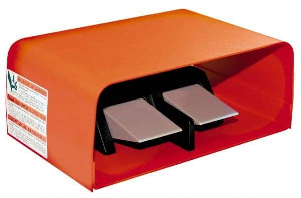 LINEMASTER - 2 Treadles, 16 Amp, 1/2 hp, Momentary (MO), DPDT, Electric Foot Switch - 1, 13, 2, 4, 6 & 6P NEMA Rated, IP68, Aluminum, 7 & 11" Long x 11" Wide x 4-1/2" High - Apex Tool & Supply