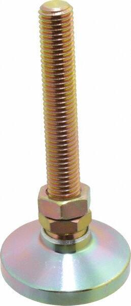Gibraltar - 5/8-11 Bolt Thread, Studded Pivotal Stud Mount Leveling Pad & Mount - 6,000 Max Lb Capacity, 2-1/2" Base Diam - Apex Tool & Supply