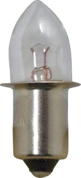 Value Collection - 1.19 Watt, 2.38 Volt, Incandescent Miniature & Specialty B3-1/2 Lamp - Single Contact Miniature Flanged Base, 1 to 1.999 Equivalent Range, Warm (1,000 to 3,000), Dimmable, 1-1/4" OAL - Apex Tool & Supply