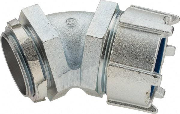 Thomas & Betts - 2-1/2" Trade, Malleable Iron Threaded Angled Liquidtight Conduit Connector - Noninsulated - Apex Tool & Supply