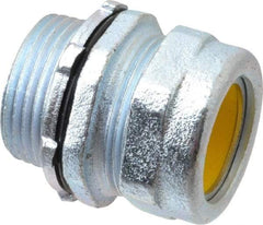 O-Z/Gedney - 0.8 to 0.9" Cable Capacity, Liquidtight, Straight Strain Relief Cord Grip - 1 NPT Thread, 1-1/4" Long, Iron - Apex Tool & Supply