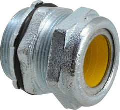 O-Z/Gedney - 1 to 1.2" Cable Capacity, Liquidtight, Straight Strain Relief Cord Grip - 5/8 NPT Thread, 1-9/16" Long, Iron - Apex Tool & Supply