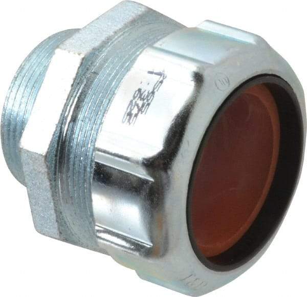Thomas & Betts - 1-3/8 to 1-5/8" Cable Capacity, Liquidtight, Straight Strain Relief Cord Grip - 1-1/2 NPT Thread, 2-5/8" Long, Iron & Zinc - Apex Tool & Supply