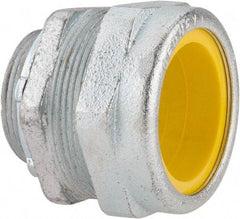 O-Z/Gedney - 1.6 to 1.8" Cable Capacity, Liquidtight, Straight Strain Relief Cord Grip - 5/8 NPT Thread, 1-13/16" Long, Iron - Apex Tool & Supply
