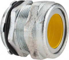 O-Z/Gedney - 1.4 to 1.6" Cable Capacity, Liquidtight, Straight Strain Relief Cord Grip - 2 NPT Thread, 2-1/16" Long, Iron - Apex Tool & Supply