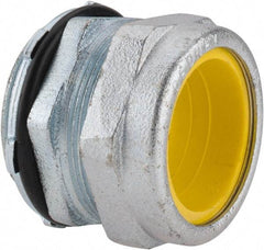 O-Z/Gedney - 1.6 to 1.8" Cable Capacity, Liquidtight, Straight Strain Relief Cord Grip - 2 NPT Thread, 2-1/16" Long, Iron - Apex Tool & Supply