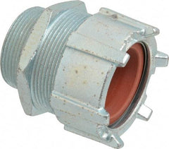 Thomas & Betts - 2-5/32 to 2.36" Cable Capacity, Liquidtight, Straight Strain Relief Cord Grip - 2-1/2 NPT Thread, 4-1/4" Long, Iron & Zinc - Apex Tool & Supply