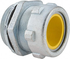 O-Z/Gedney - 1.8 to 2.1" Cable Capacity, Liquidtight, Straight Strain Relief Cord Grip - 3 NPT Thread, 2-1/2" Long, Iron - Apex Tool & Supply