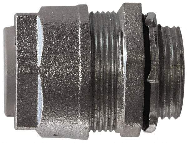 Thomas & Betts - 1-3/4 to 1.965" Cable Capacity, Liquidtight, Straight Strain Relief Cord Grip - 2-1/2 NPT Thread, 3-3/4" Long, Iron & Zinc - Apex Tool & Supply