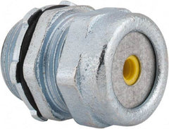 O-Z/Gedney - 0.1 to 0.2" Cable Capacity, Liquidtight, Straight Strain Relief Cord Grip - 3/4 NPT Thread, 1-3/16" Long, Iron - Apex Tool & Supply