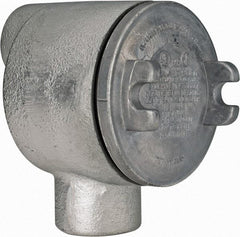 Thomas & Betts - (2) 1" Knockouts, Iron Round GUAB - 3-1/2" Overall Width x 2.31" Overall Depth - Apex Tool & Supply