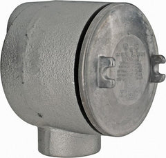 Thomas & Betts - (2) 2" Knockouts, Iron Round Junction Box - 5-3/4" Overall Width x 4.06" Overall Depth - Apex Tool & Supply